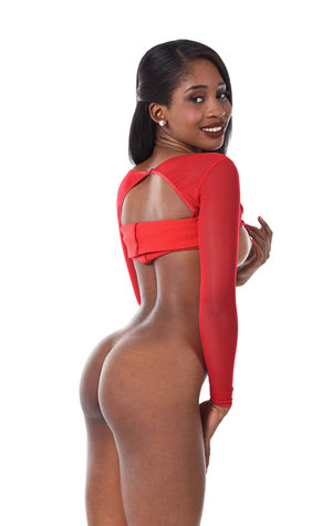 18 year old Alexis Crystal on knees for submissive cock serving action